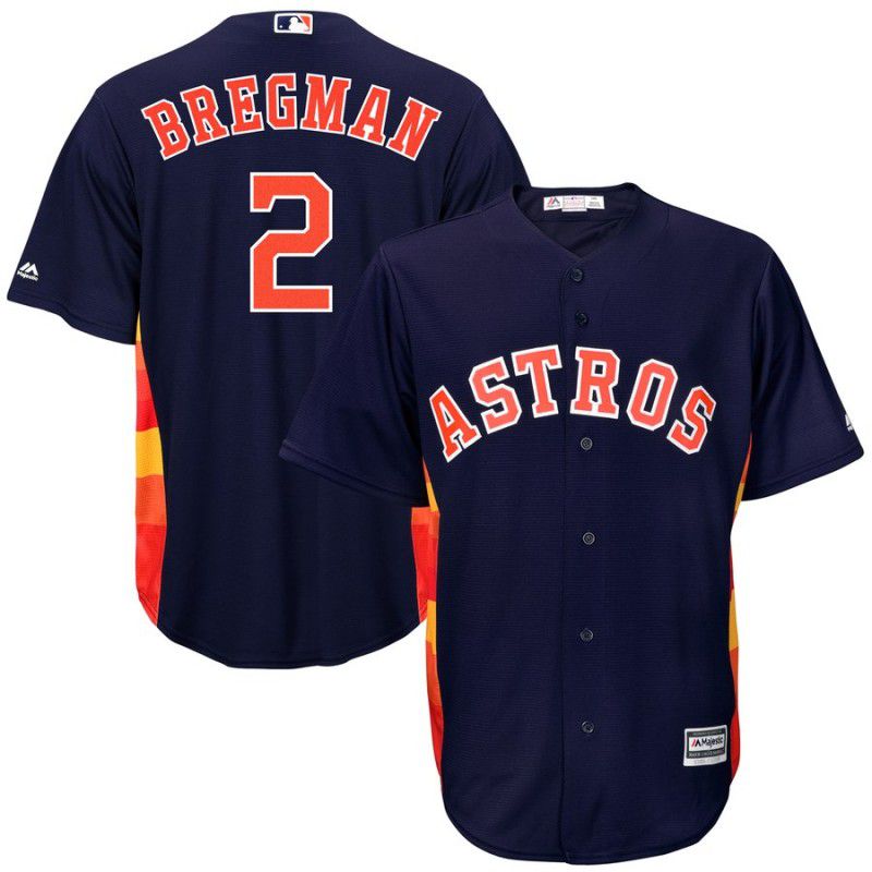 Men Houston Astros 2 Bregman Blue Game MLB Jersey